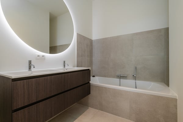 Badkamers met inloopdouche en/of ligbad.